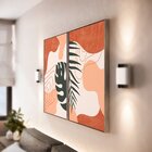 Kit 2 Telas Canvas Com Moldura Abstrata E Costela De Adão