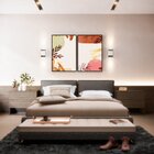 Kit 2 Telas Canvas Com Moldura Abstrata Ramos