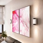 Kit 2 Telas Canvas Com Moldura Abstrata Rosa