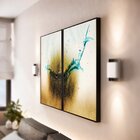 Kit 2 Telas Canvas Com Moldura Abstrato