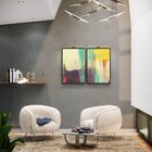 Kit 2 Telas Canvas Com Moldura Abstrato Pintura