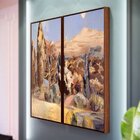 Kit 2 Telas Canvas Com Moldura Arvores Diversas