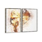 Kit 2 Telas Canvas Com Moldura Bailarina Arco E Fecha