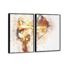 Kit 2 Telas Canvas Com Moldura Bailarina Arco E Fecha