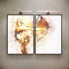 Kit 2 Telas Canvas Com Moldura Bailarina Arco E Fecha