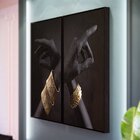 Kit 2 Telas Canvas Com Moldura Braços E Mãos