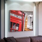 Kit 2 Telas Canvas Com Moldura Cabine Big Ben