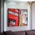 Kit 2 Telas Canvas Com Moldura Cabine Big Ben