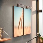 Kit 2 Telas Canvas Com Moldura Campo De Trigo