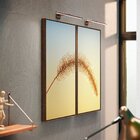 Kit 2 Telas Canvas Com Moldura Capim Dos Pampas