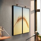 Kit 2 Telas Canvas Com Moldura Capim Dos Pampas