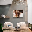 Kit 2 Telas Canvas Com Moldura Cavalo Aquarela