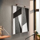 Kit 2 Telas Canvas Com Moldura Cimento Geométrico