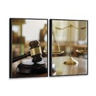 Kit 2 Telas Canvas Com Moldura Direito