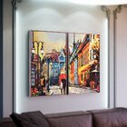 Kit 2 Telas Canvas Com Moldura Europa