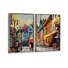 Kit 2 Telas Canvas Com Moldura Europa