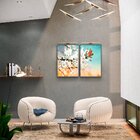 Kit 2 Telas Canvas Com Moldura Flor De Cerejeira