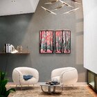 Kit 2 Telas Canvas Com Moldura Flores Folhas Caídas