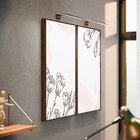 Kit 2 Telas Canvas Com Moldura Flores Preto E Branco