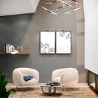 Kit 2 Telas Canvas Com Moldura Flores Preto E Branco