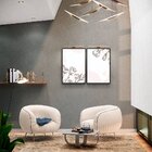 Kit 2 Telas Canvas Com Moldura Flores Preto E Branco