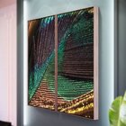 Kit 2 Telas Canvas Com Moldura Folha Marmorizada