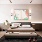 Kit 2 Telas Canvas Com Moldura Folhagens