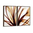 Kit 2 Telas Canvas Com Moldura Folhas