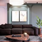 Kit 2 Telas Canvas Com Moldura Galho E Folhas