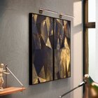 Kit 2 Telas Canvas Com Moldura Gold Efeito 3d