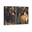 Kit 2 Telas Canvas Com Moldura Gold Efeito 3d