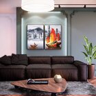 Kit 2 Telas Canvas Com Moldura Hong Kong Porto