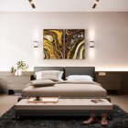 Kit 2 Telas Canvas Com Moldura Marmorizada