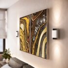 Kit 2 Telas Canvas Com Moldura Marmorizada