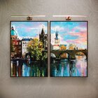 Kit 2 Telas Canvas Com Moldura Minneapolis