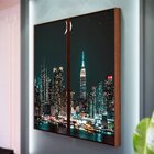 Kit 2 Telas Canvas Com Moldura New York
