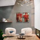 Kit 2 Telas Canvas Com Moldura Paredão Abstrato