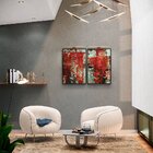 Kit 2 Telas Canvas Com Moldura Paredão Abstrato