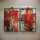 Kit 2 Telas Canvas Com Moldura Paredão Abstrato