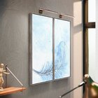 Kit 2 Telas Canvas Com Moldura Pena Aquarela Azul