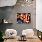 Kit 2 Telas Canvas Com Moldura Pintura Abstrata Colorido