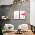 Kit 2 Telas Canvas Com Moldura Pintura Flor