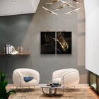 Kit 2 Telas Canvas Com Moldura Saxofone