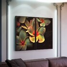 Kit 2 Telas Canvas Com Moldura Suculentas Coloridas