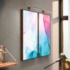 Kit 2 Telas Canvas Com Moldura Textura Abstrata Em Mármore Ro