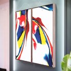 Kit 2 Telas Canvas Com Moldura Tintura