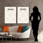 Kit 2 Telas Canvas Quadros Decorativos 120x90 - Mancha De Óleo