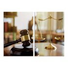 Kit 2 Telas Decorativas Advocacia Direito Balança Da Justiça