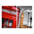 Kit 2 Telas Decorativas Cabine Telefônica Londres