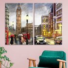 Kit 2 Telas Decorativas Construções Londres
